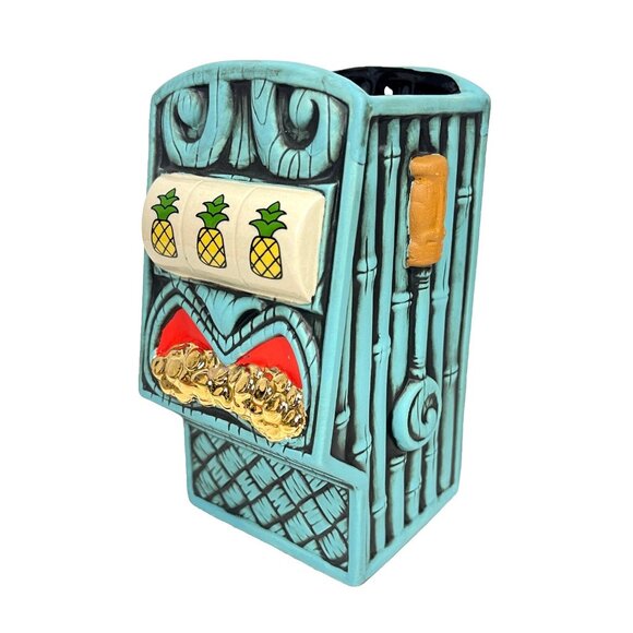 High Roller Tiki Lounge Slots-O-Fun Mug Tank 1st Ed 2021 Solvang Pineapple Farm - Picture 4 of 8